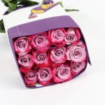 Purple Edge Roses in Gift Sleeve