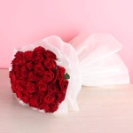 RED ROSE VALANTINO BOUQUET- 50ROSES