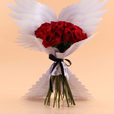 Red Rose_ Lavender Eagle Wings Bouquet