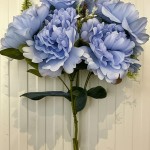 Soft Blue Peony Bouquet