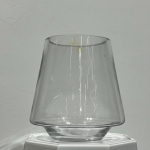 Clear Tapered Glass Vase