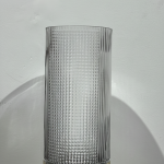 Textured Glass Vase with Gold Base