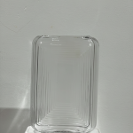 Clear Ribbed Rectangular Vase