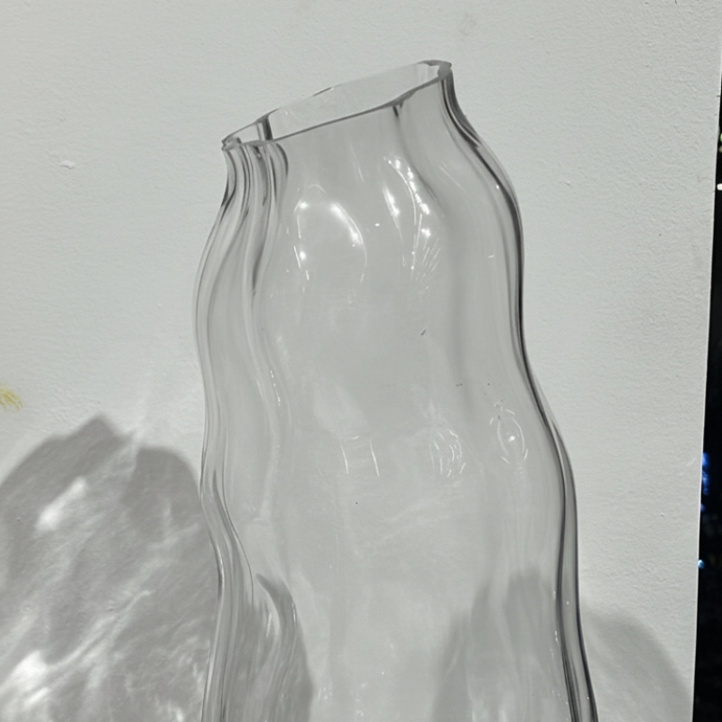Wavy Organic Glass Vase