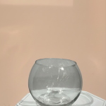 Round Clear Glass Fishbowl Vase