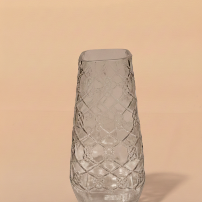 Floral Lattice Glass Vase
