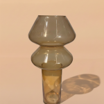 Amber Geometric Glass Vase