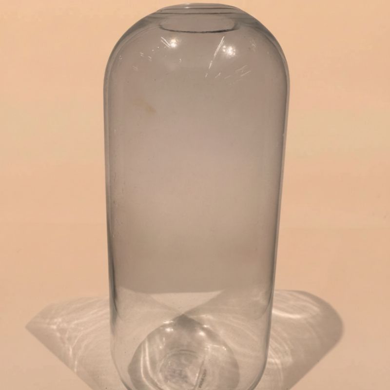 Tall Smoke Glass Cylinder Vase