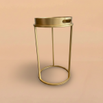 Gold Removable Tray Side Table