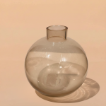 Amber Sphere Glass Vase