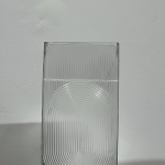 Ribbed Oval Glass Vase
