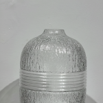 Textured Glass Vase with Smooth Bands