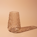 Trellis Etched Glass Vase