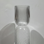 Dual-Texture Ribbed & Dotted Vase