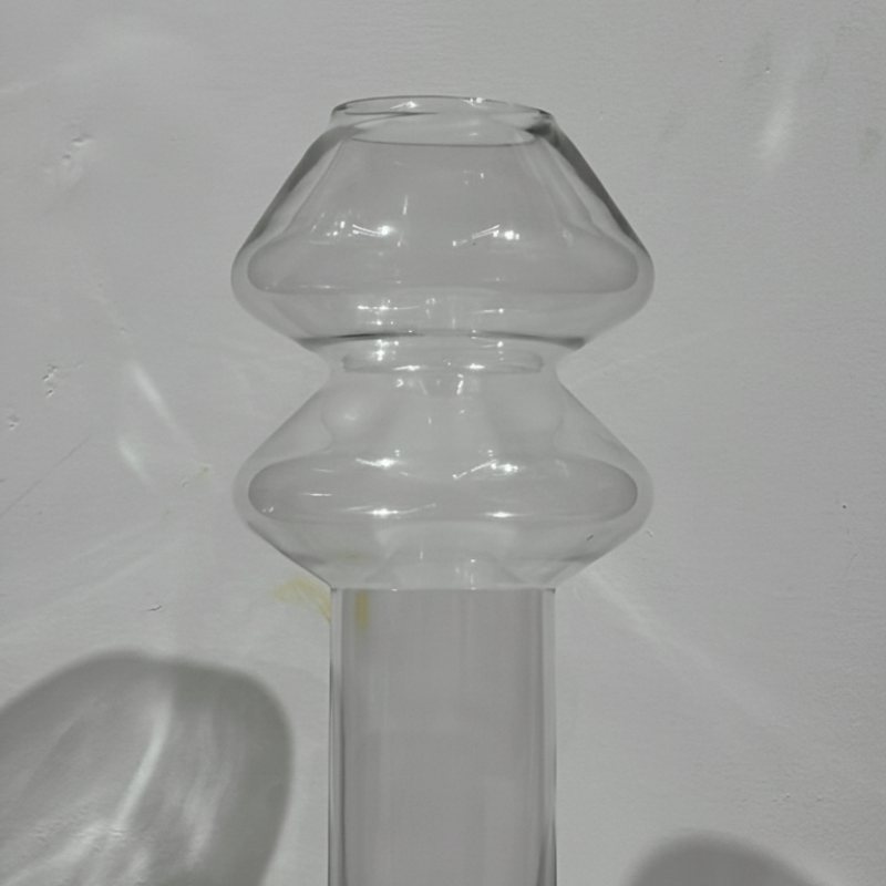 Clear Double-Bulb Glass Vase