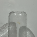 Clear Hammered Barrel Vase