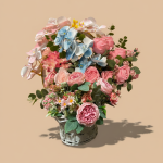 Spring Pastel Floral Basket