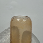 Amber Hammered Glass Vase