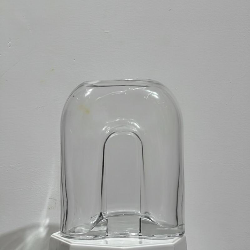 Clear Arch Cutout Glass Vase