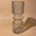 Geometric Textured Hourglass Vase