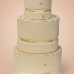 Luxury Cream &amp; Gold 3-Tier Velvet Gift Tower Box Set